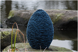 Schiefer Zapfen 27 cm hoch